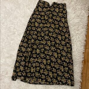 Floral Black Maxi Skirt